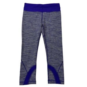 Lululemon Run Inspire Crop II Bruised Berry Wee‎ Leggings Women's Size 6 EUC